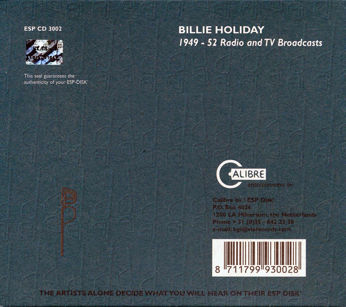 Billie Holiday - 1949-52 Radio And TV Broadcasts