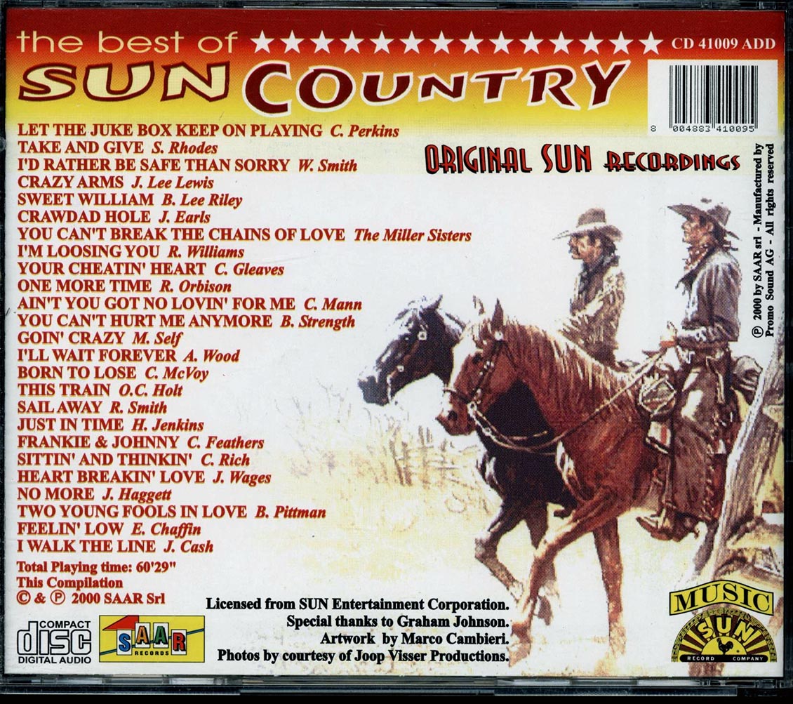 Carl Perkins, Jerry Lee Lewis, Johnny Cash, Charlie Rich, Etc. - The Best Of Sun Country (25 tracks)