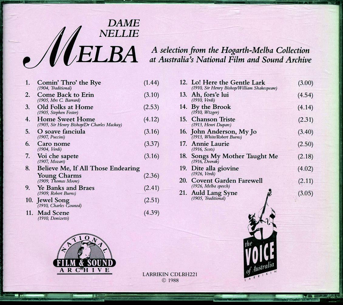 Nellie Melba - Dame Nellie Melba