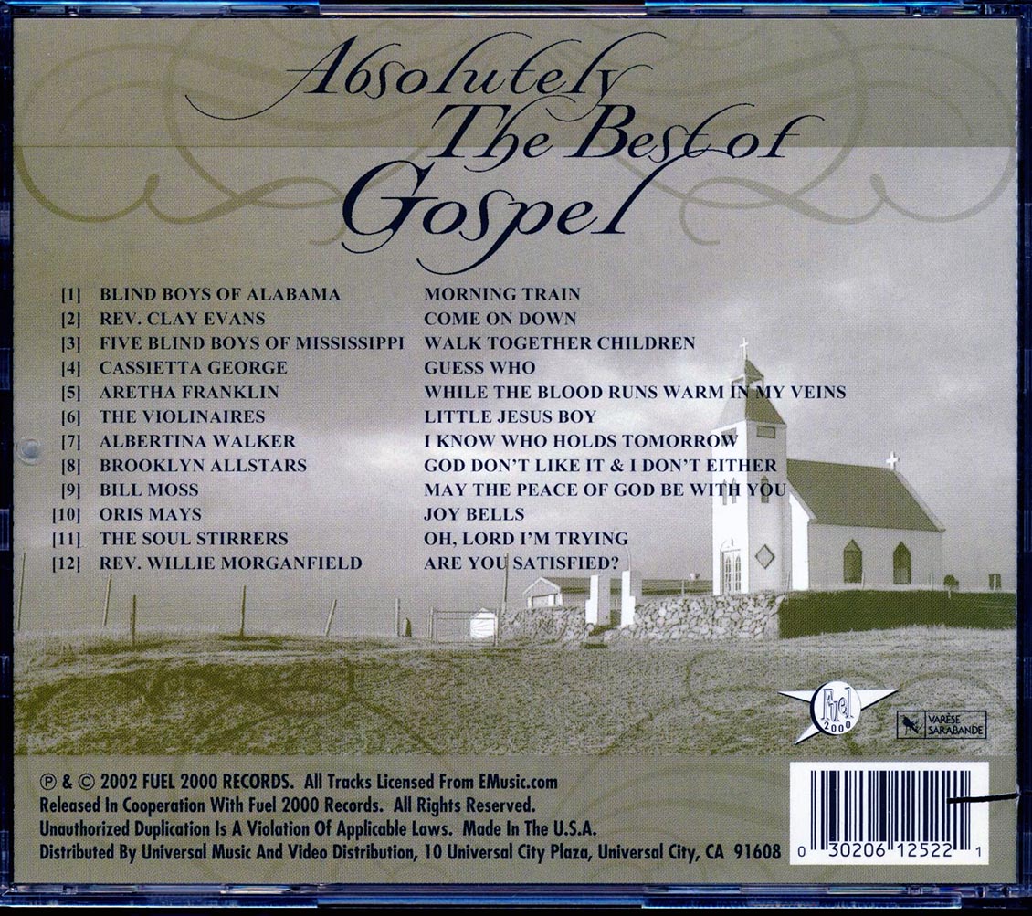 Aretha Franklin, The Soul Stirrers, Blind Boys Of Alabama, Bill Moss, Etc. - Absolutely The Best Of Gospel Volume 3 (marked/ltd stock)