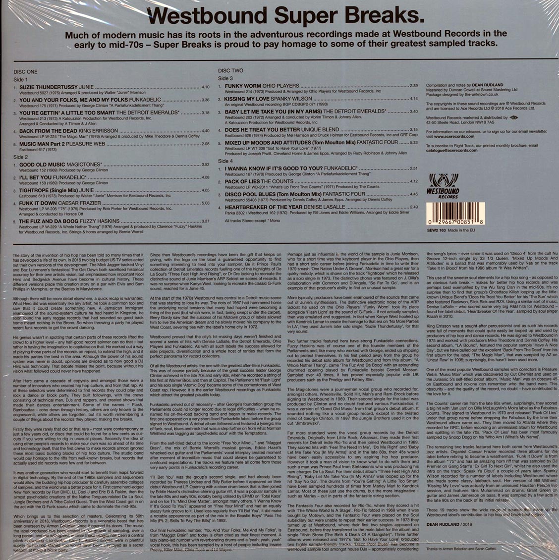 Funkadelic, Ohio Players, Spanky Wilson, Etc. - Westbound Super Breaks. Essential Funk, Soul And Jazz Samples And Breakbeats. (2xLP)