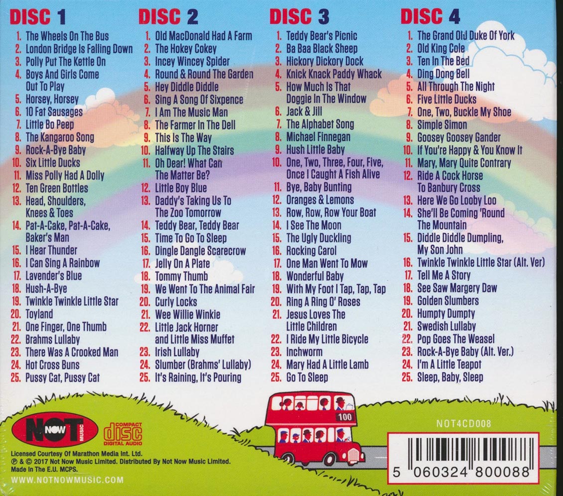 Various - 100 Children's Favourites (100 tracks) (4xCD) (deluxe 4-fold digipak)