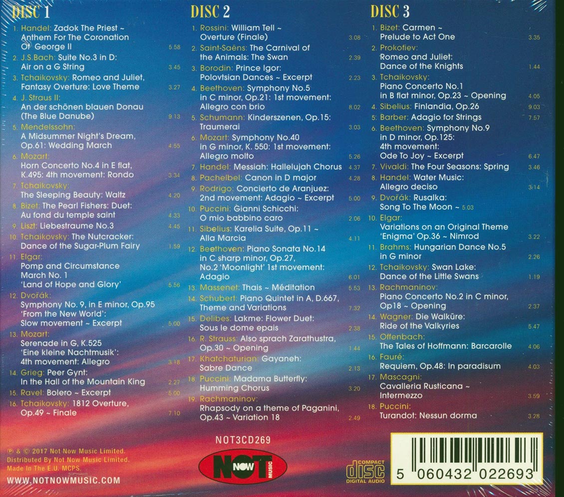 Bach, Tchaikovsky, Mozart, Etc. - The Greatest Classics Of All Time (53 tracks) (3xCD) (deluxe 3-fold digipak)