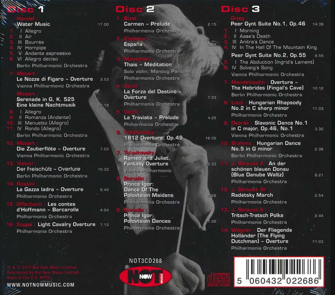 Herbert Von Karajan - Herbert Von Karajan Conducts The Works Of Handel, Mozart, Etc. (39 tracks) (3xCD) (deluxe 3-fold digipak)