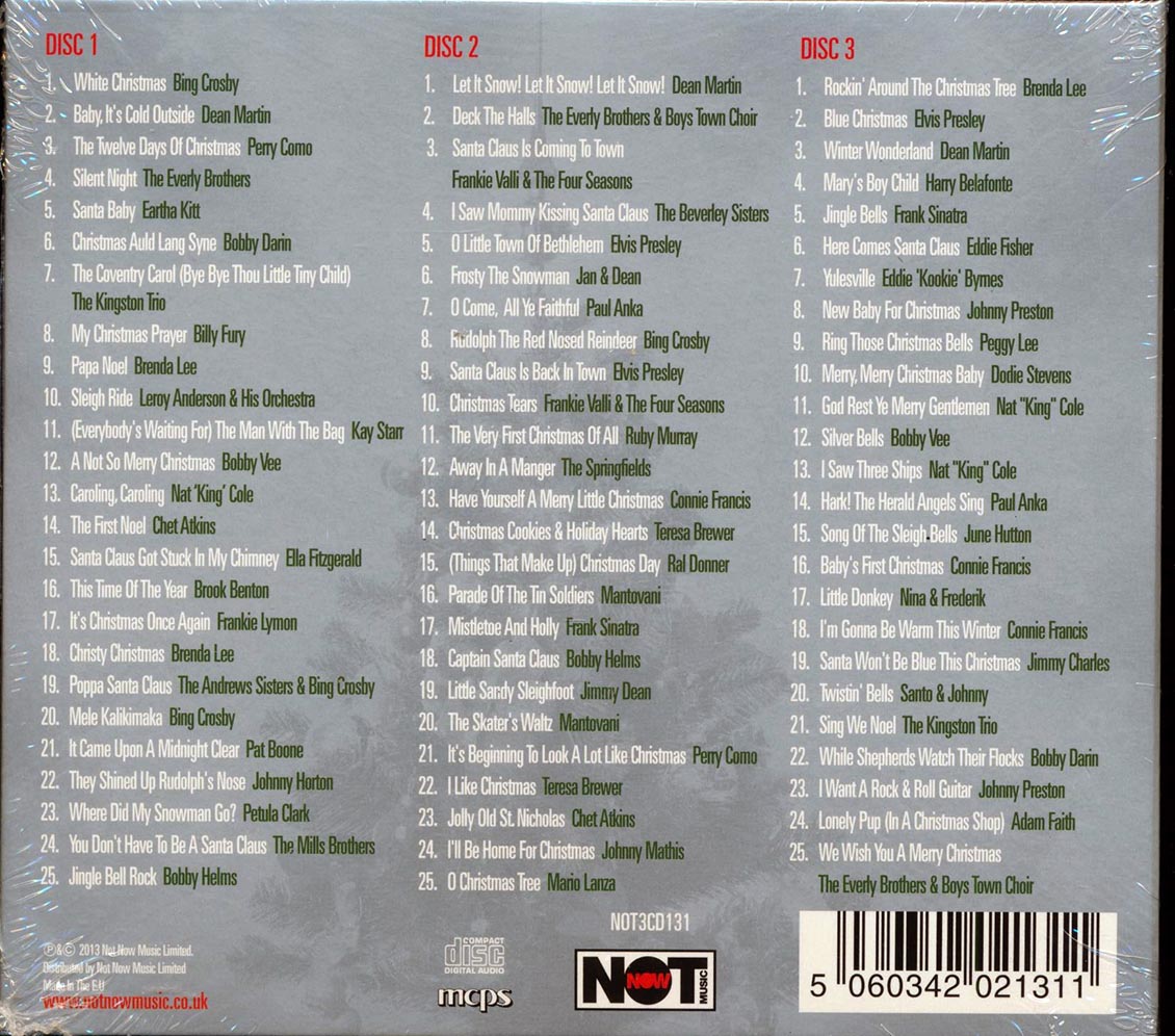 Frank Sinatra, Ella Fitzgerald, Elvis Presley, Etc. - Merry Christmas (75 tracks) (3xCD) (deluxe 3-fold digipak)