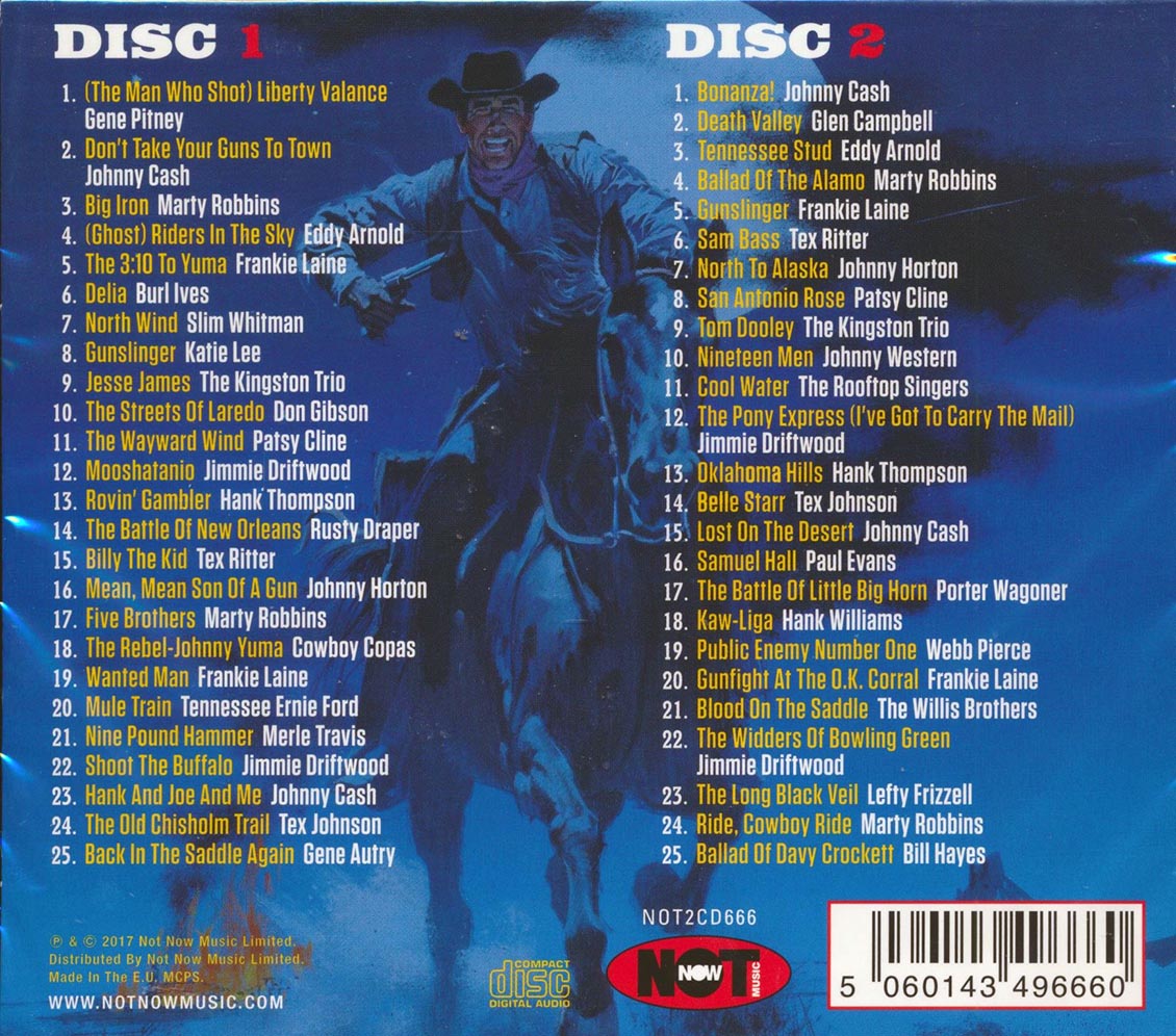 Johnny Cash, Marty Robbins, Slim Whitman, Gene Autry, Etc. - Songs Of The Wild West (50 tracks) (2xCD)