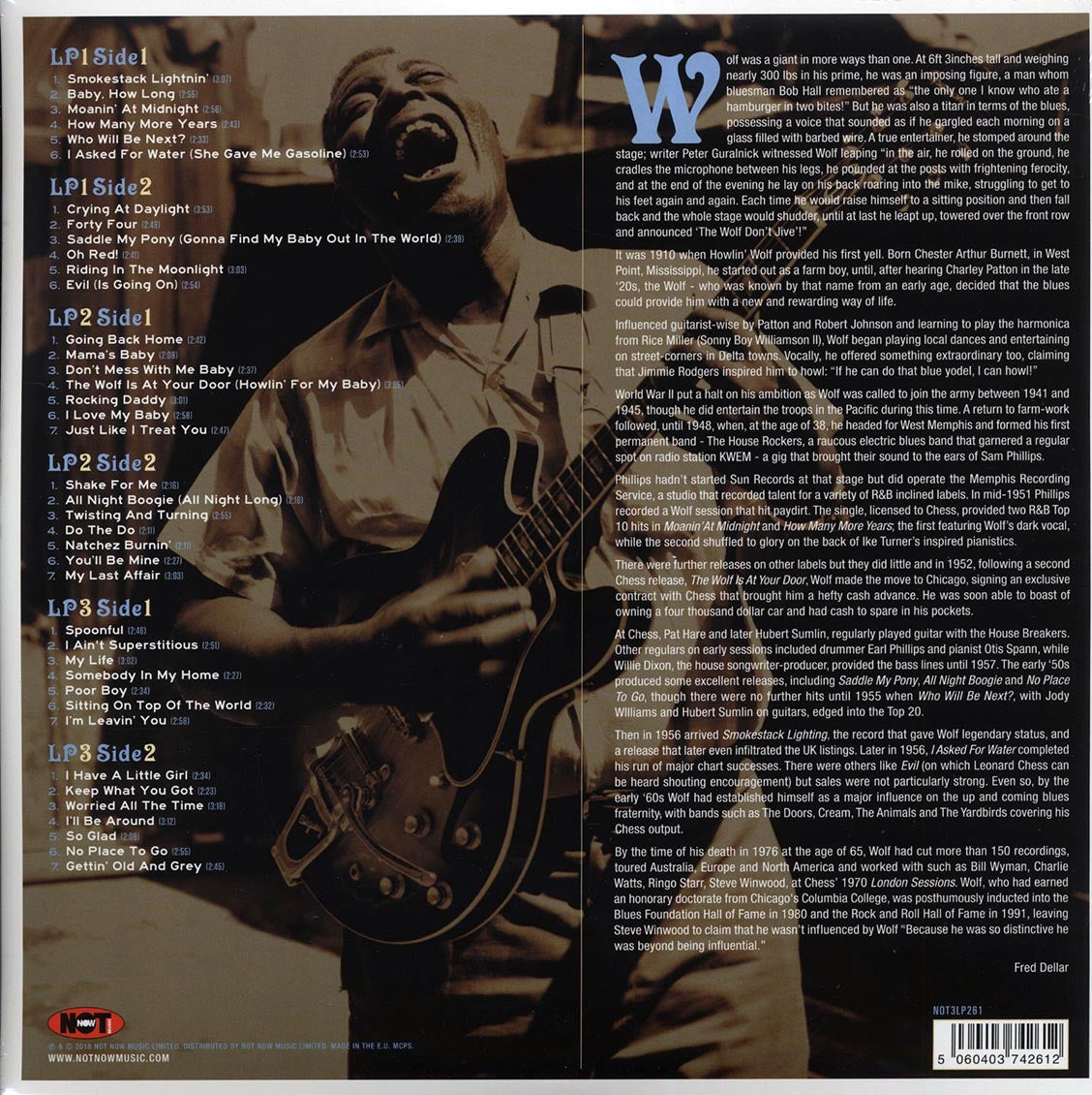 Howlin' Wolf - Smokestack Lightnin': Blues Masterworks (3xLP) (blue vinyl)