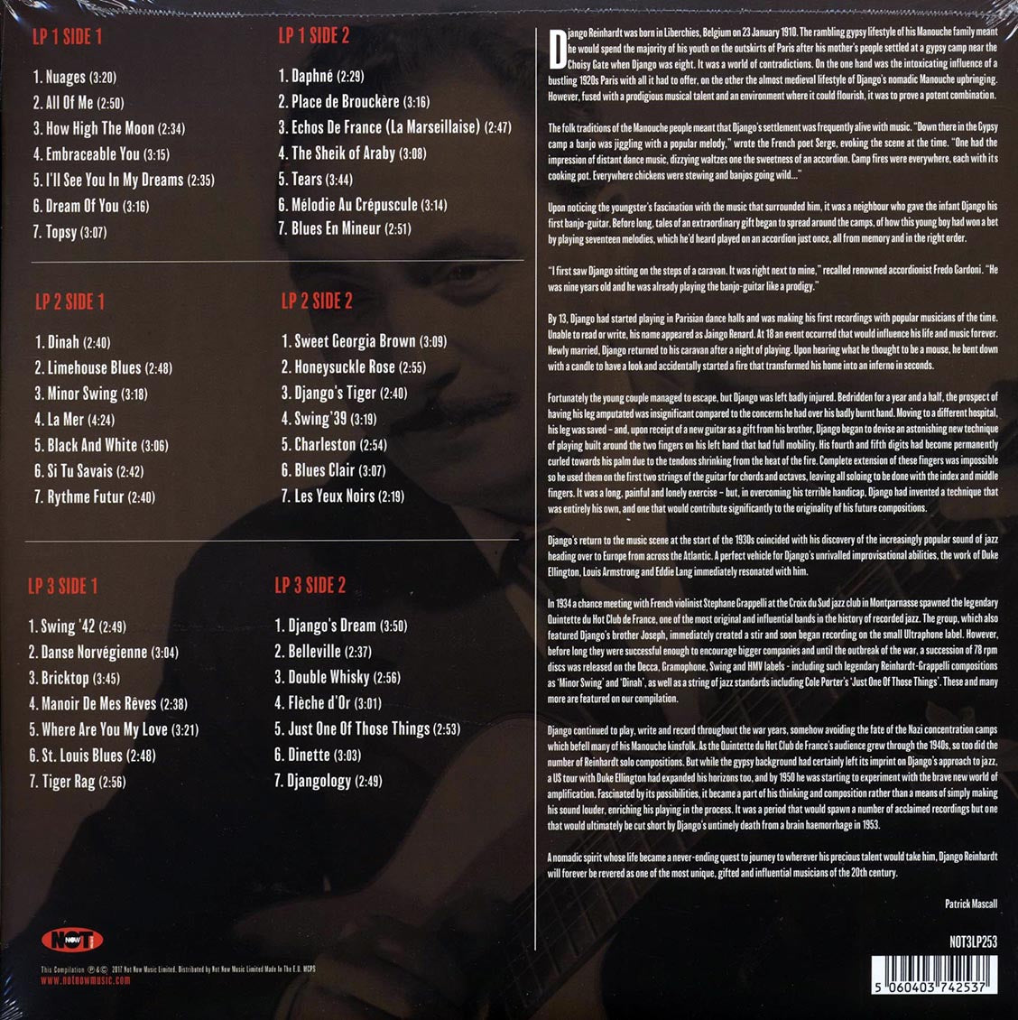 Django Reinhardt - Gypsy Jazz (3xLP) (red vinyl)