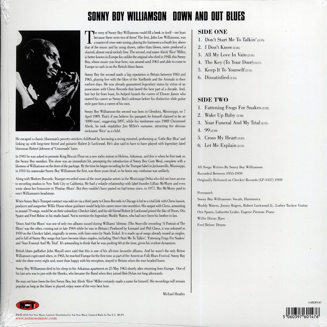 Sonny Boy Williamson - Down And Out Blues (180g)