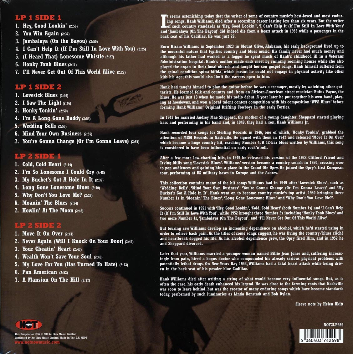 Hank Williams - The Very Best Of Hank Williams (2xLP) (180g) (red vinyl)