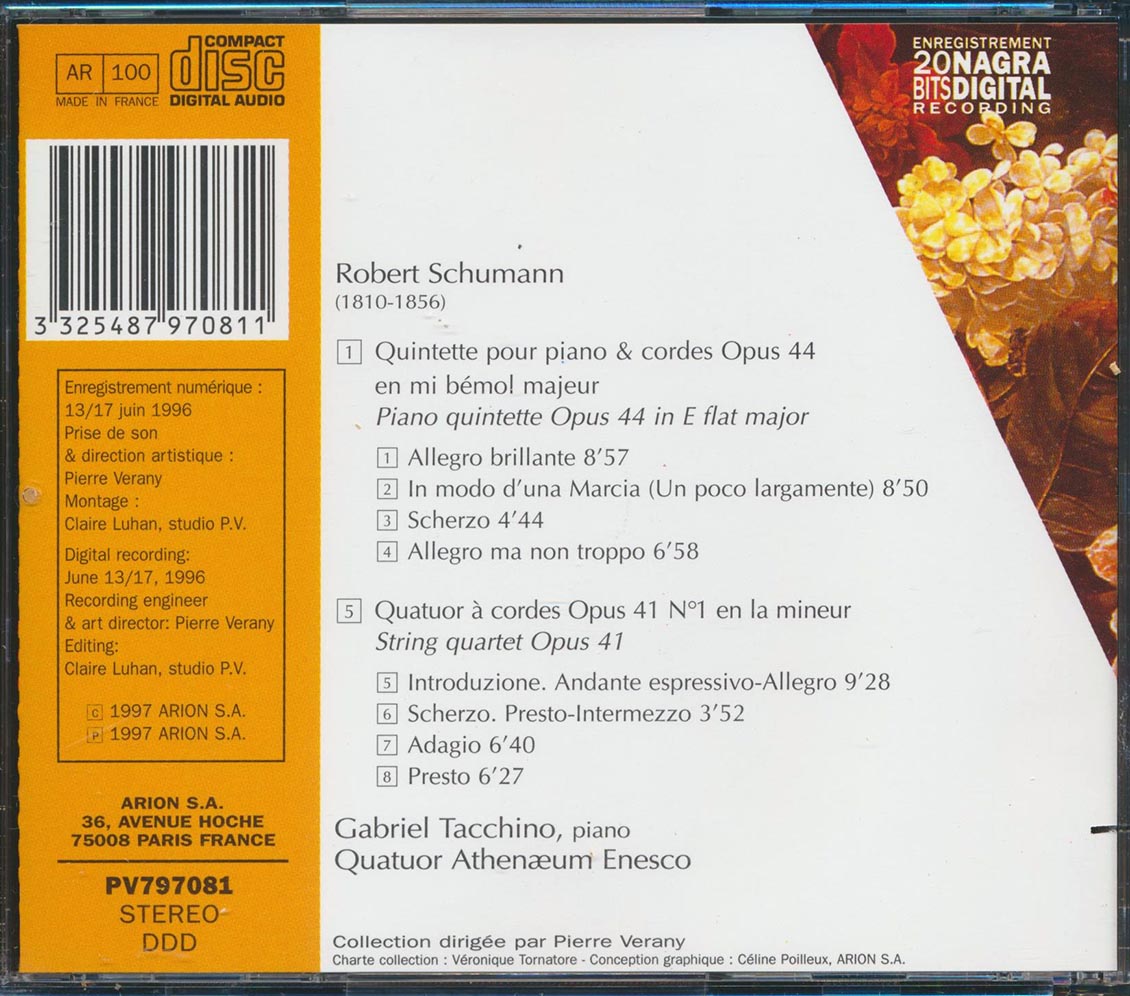 Robert Schumann - Quintette Pour Piano & Cordes/Quatuor A Cordes: Piano Quintet/String Quartet (marked/ltd stock)