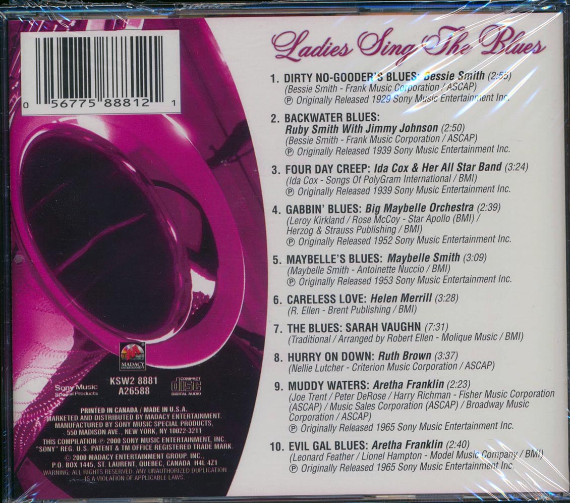Bessie Smith, Aretha Franklin, Sarah Vaughn, Etc. - Ladies Sing The Blues