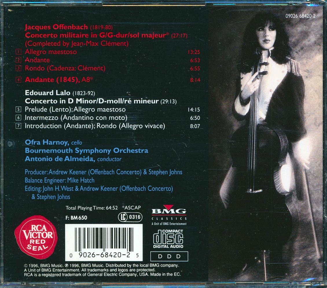 Offenbach, Lalo, Ofra Harnoy, Bournemouth Symphony Orchestra, Antonio De Almeida - Concerto Militaire / Andante Concert In D Minor