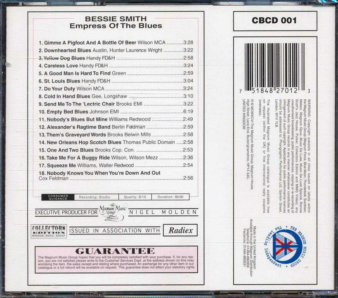 Bessie Smith - Empress Of The Blues: Collector's Edition (remastered)