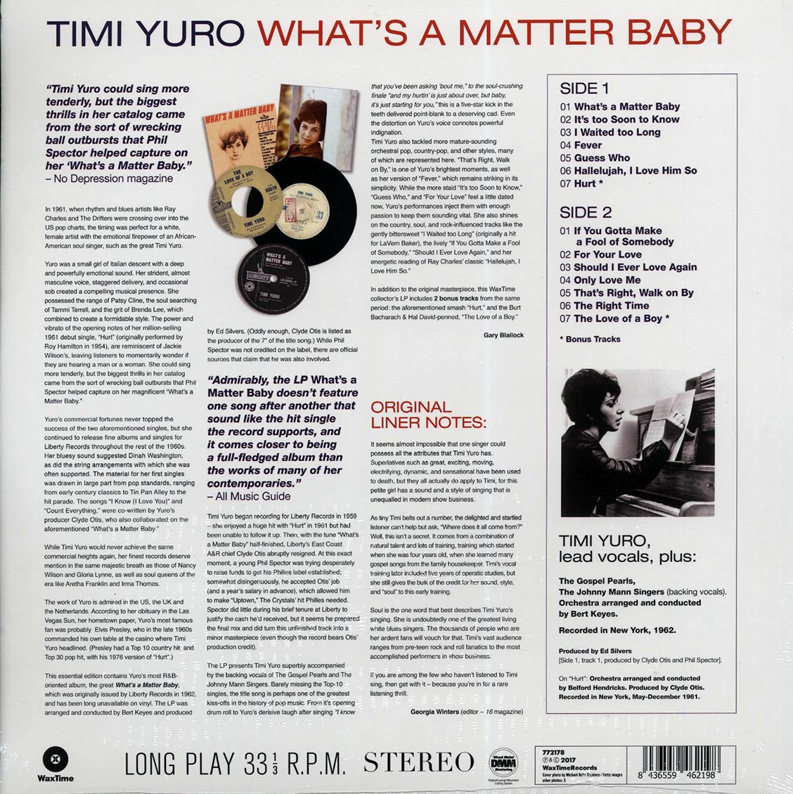 Timi Yuro - What's A Matter Baby (ltd. ed.) (180g) (High-Def VV)