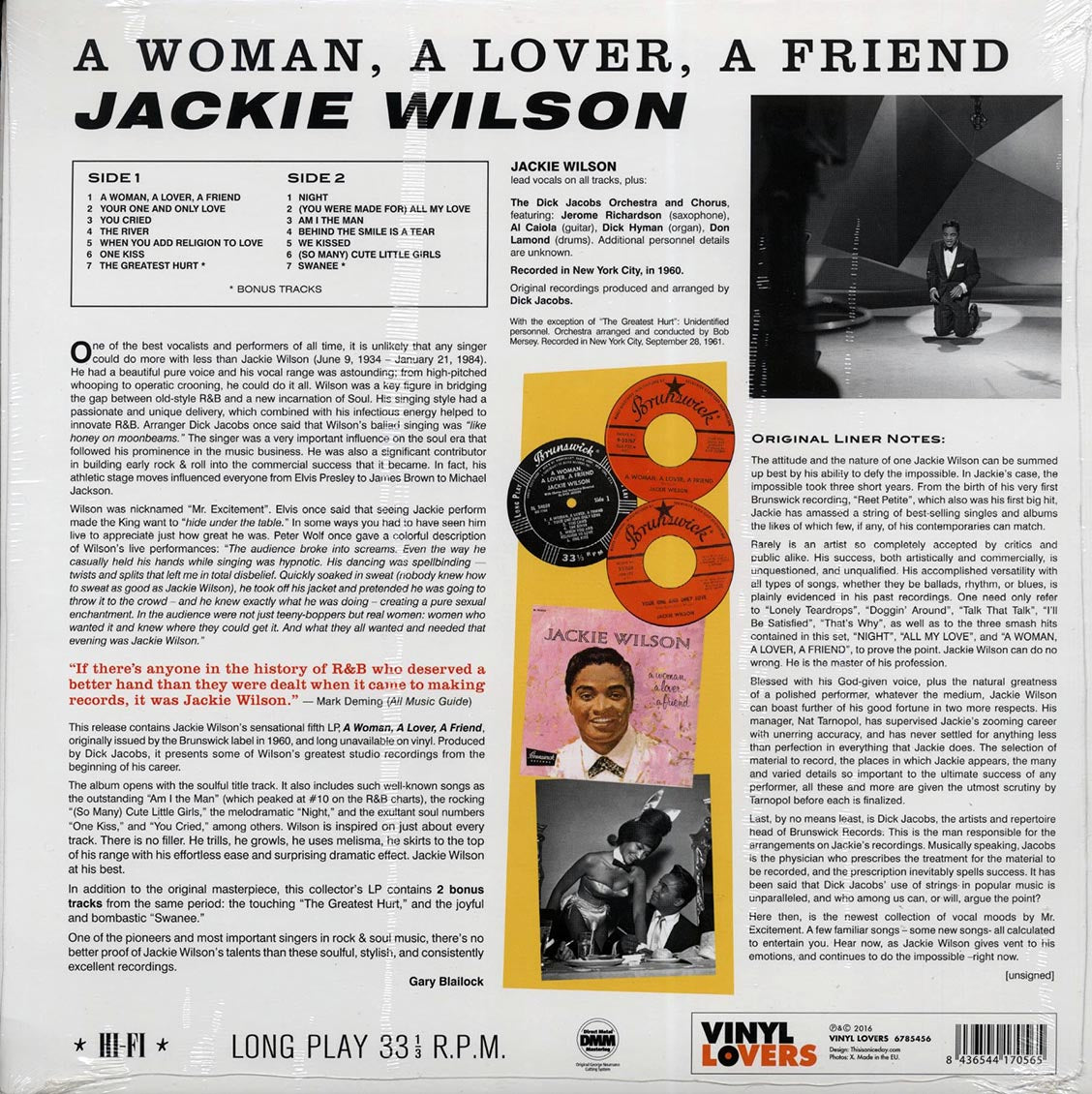 Jackie Wilson - A Woman. A Lover. A Friend. (ltd. ed.) (180g) (High-Def VV)