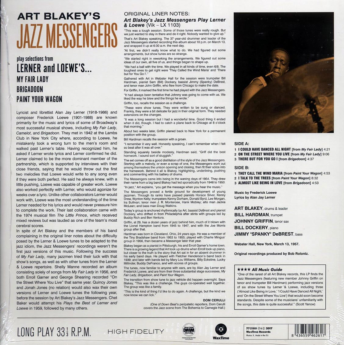 Art Blakey's Jazz Messengers - Selections From Lerner And Loewe's My Fair Lady, Brigadoon, Paint Your Wagon (ltd. ed.) (180g) (remastered)