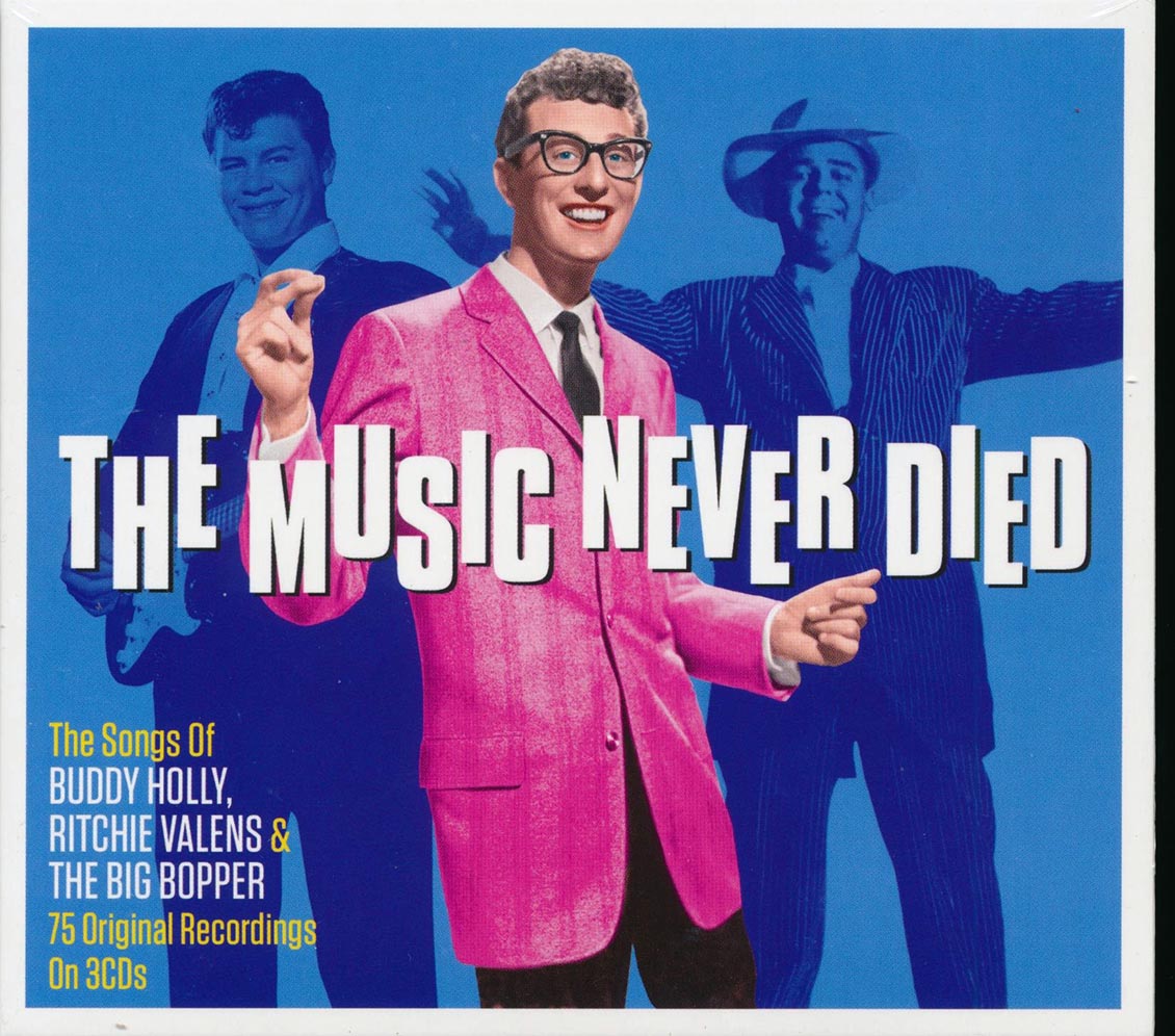 Buddy Holly, Ritchie Valens, The Big Bopper - The Music Never Died (75 tracks) (3xCD) (deluxe 3-fold digipak)
