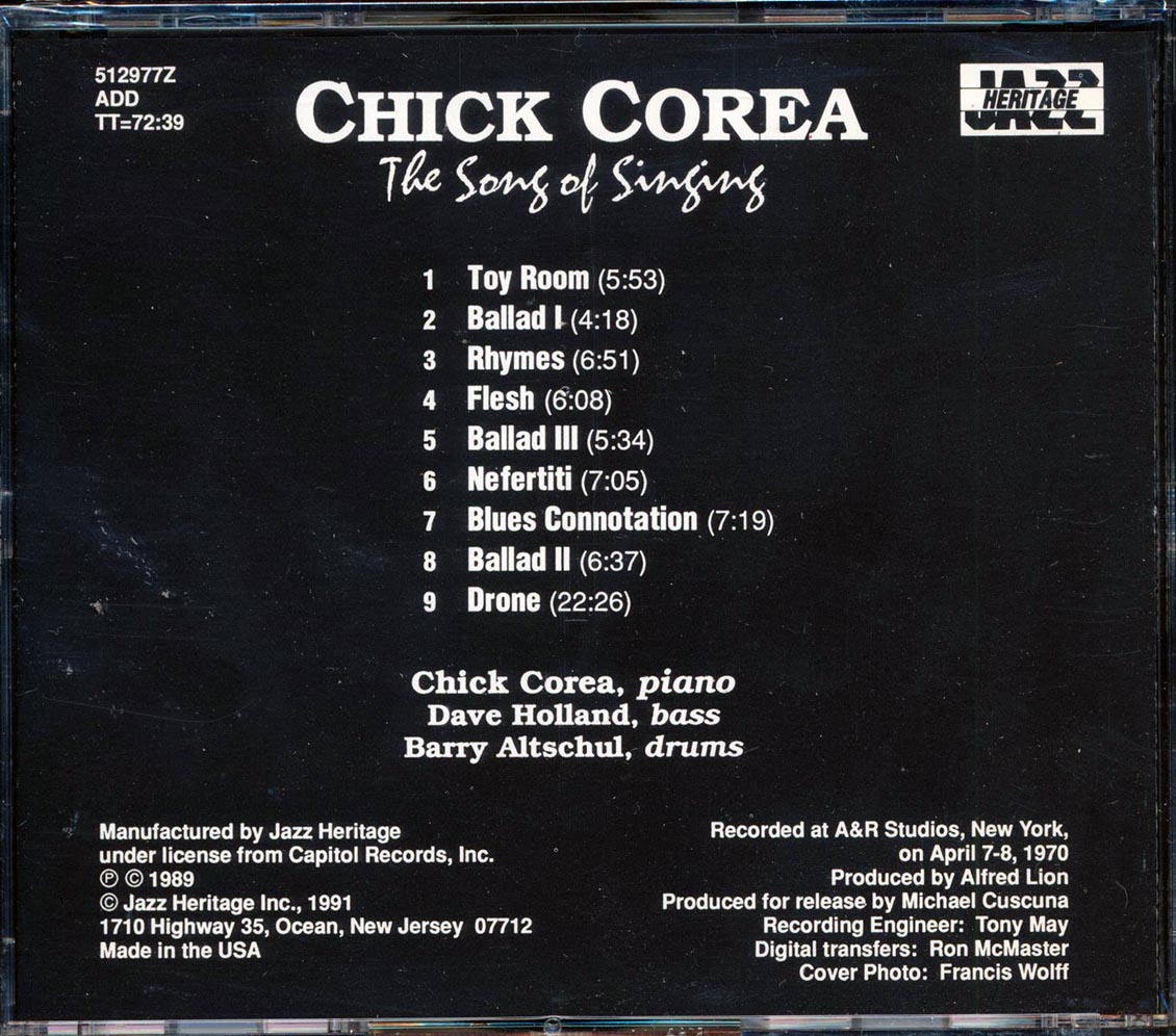 Chick Corea - The Songs Of Singing
