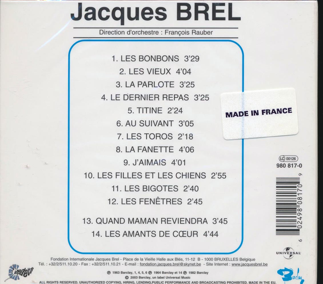 Jacques Brel - Jacques Brel (remastered)