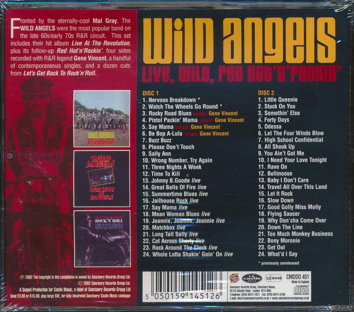 Wild Angels - Live, Wild, Red Hot 'n' Rockin' (48 tracks) (2xCD)