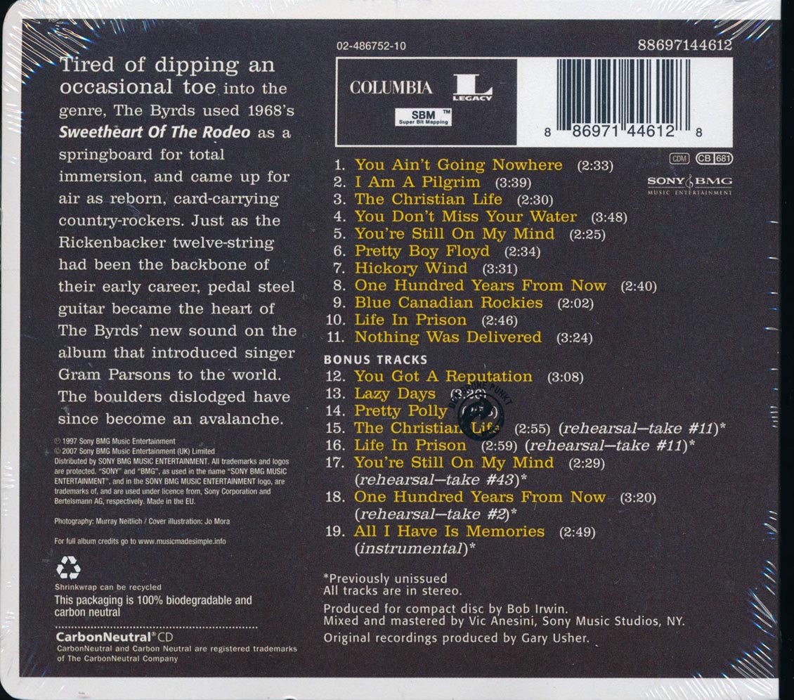 The Byrds - Sweetheart Of The Rodeo (+8 bonus tracks)