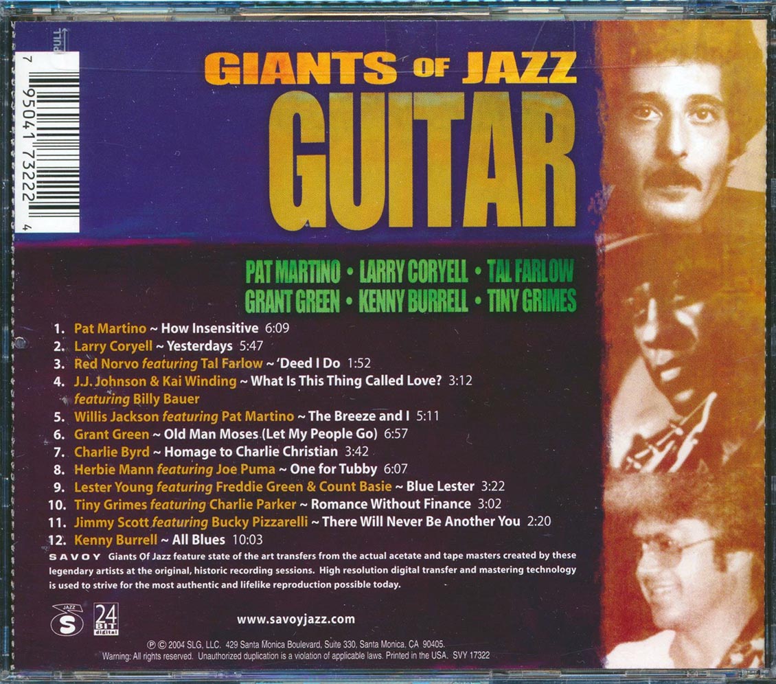 Pat Martino, Larry Coryell, Tal Farlow, Etc. - Giants Of Jazz: Guitar