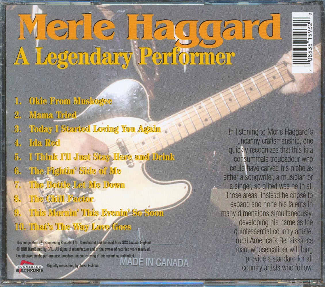 Merle Haggard - A Legendary Performer