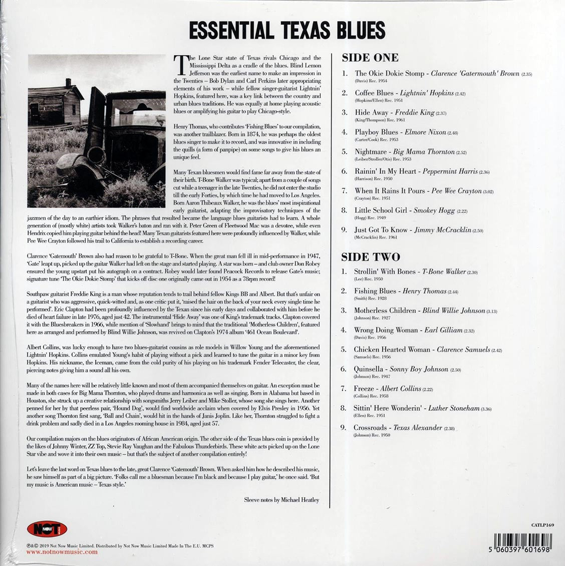 Freddie King, Smokey Hogg, Texas Alexander, Etc. - Essential Texas Blues (180g)