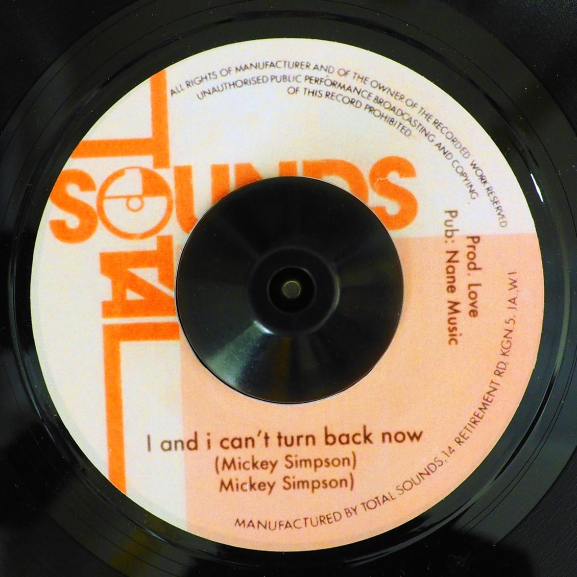 Mickey Simpson - I And I Can't Turn Back Now / Love Music - I And I Version