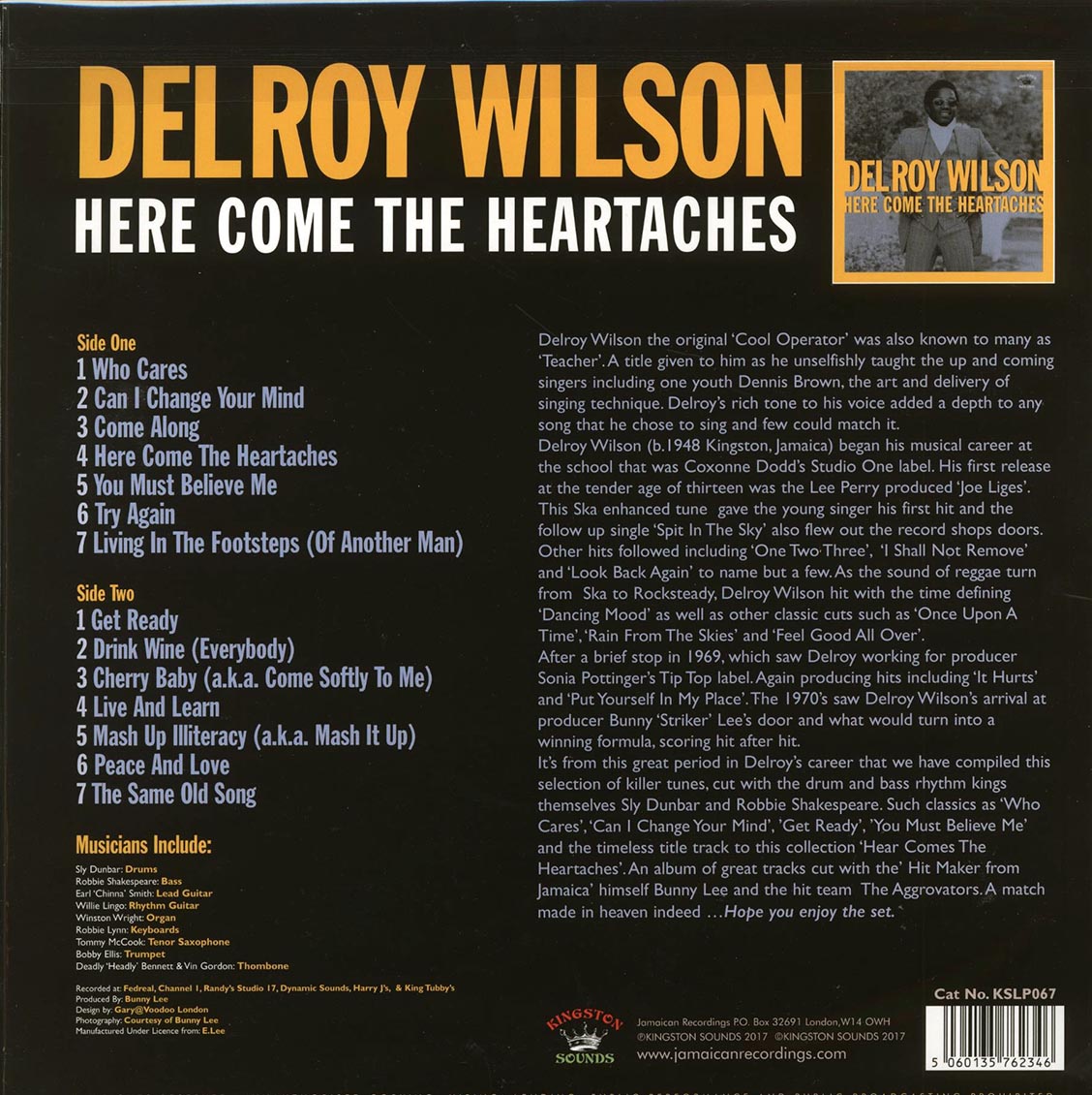 Delroy Wilson - Here Comes The Heartaches (180g)