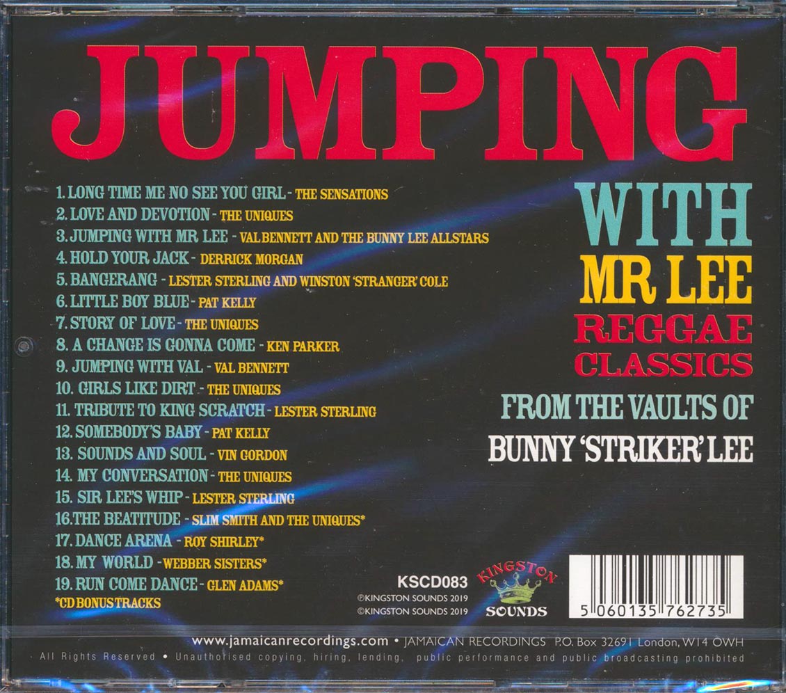 Vin Gordon, Val Bennett, The Uniques, Etc. - Jumping With Mr. Lee: Reggae Classics From The Vaults Of Bunny Striker Lee