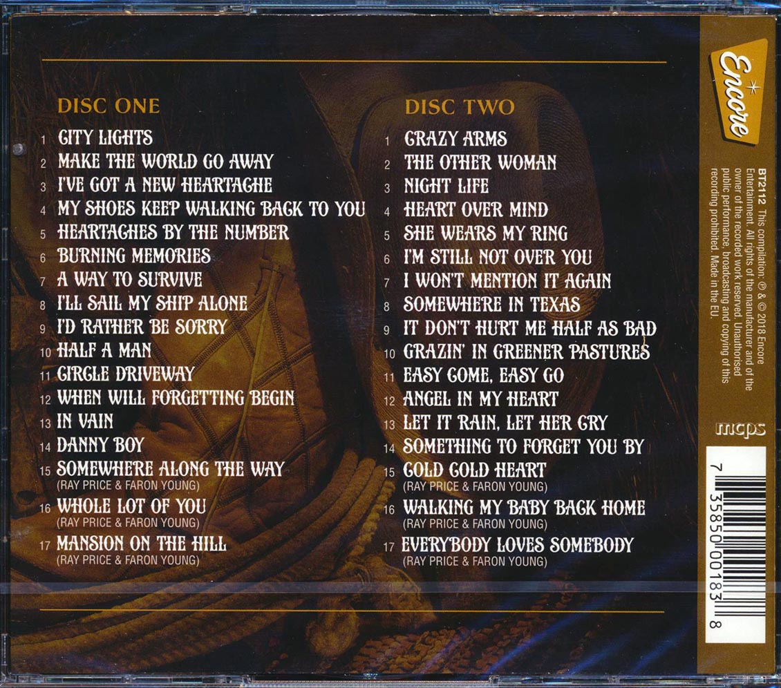 Ray Price - 34 Massive Tracks (34 tracks) (2xCD)