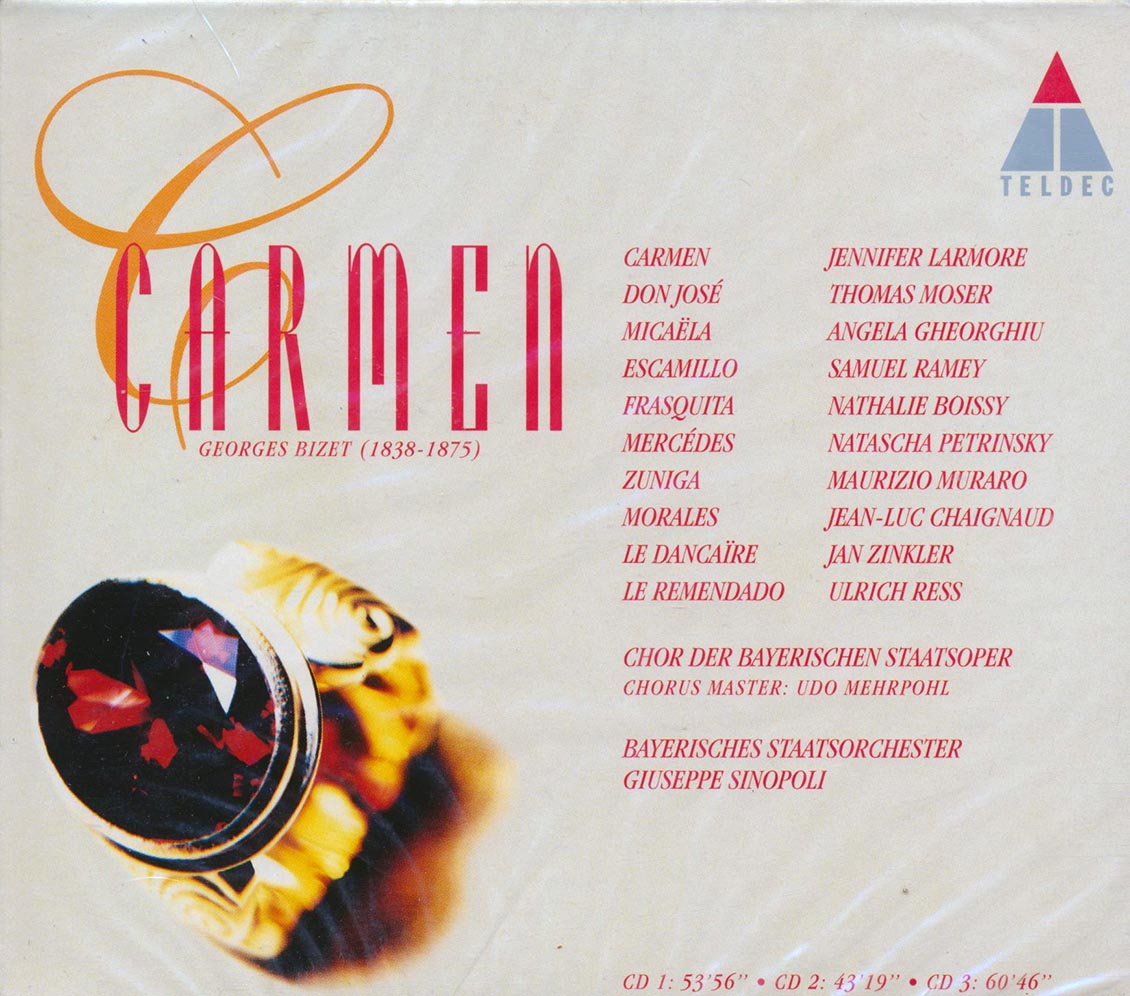 Georges Bizet, Jennifer Larmore, Thomas Moser, Angela Gheorghiu, Samuel Ramey, Giuseppe Sinopoli - Carmen (65 tracks) (3xCD) (box set) (incl. 255-page booklet)