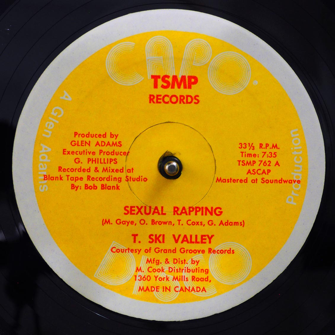 T-Ski Valley - Sexual Rapping / Glen Adams & Finesse - Sexual Instrumental (rhythm: "Marvin Gaye - Sexual Healing") (orig. press)