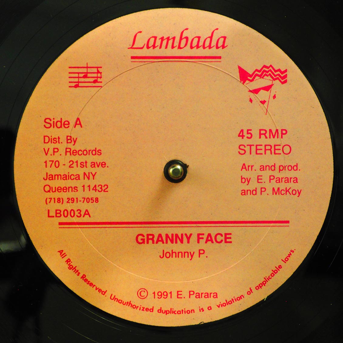 Johnny P - Granny Face; Version / Tuffest - Mary; Version (rhythm: "Answer AKA Never Let Go") (orig. press)