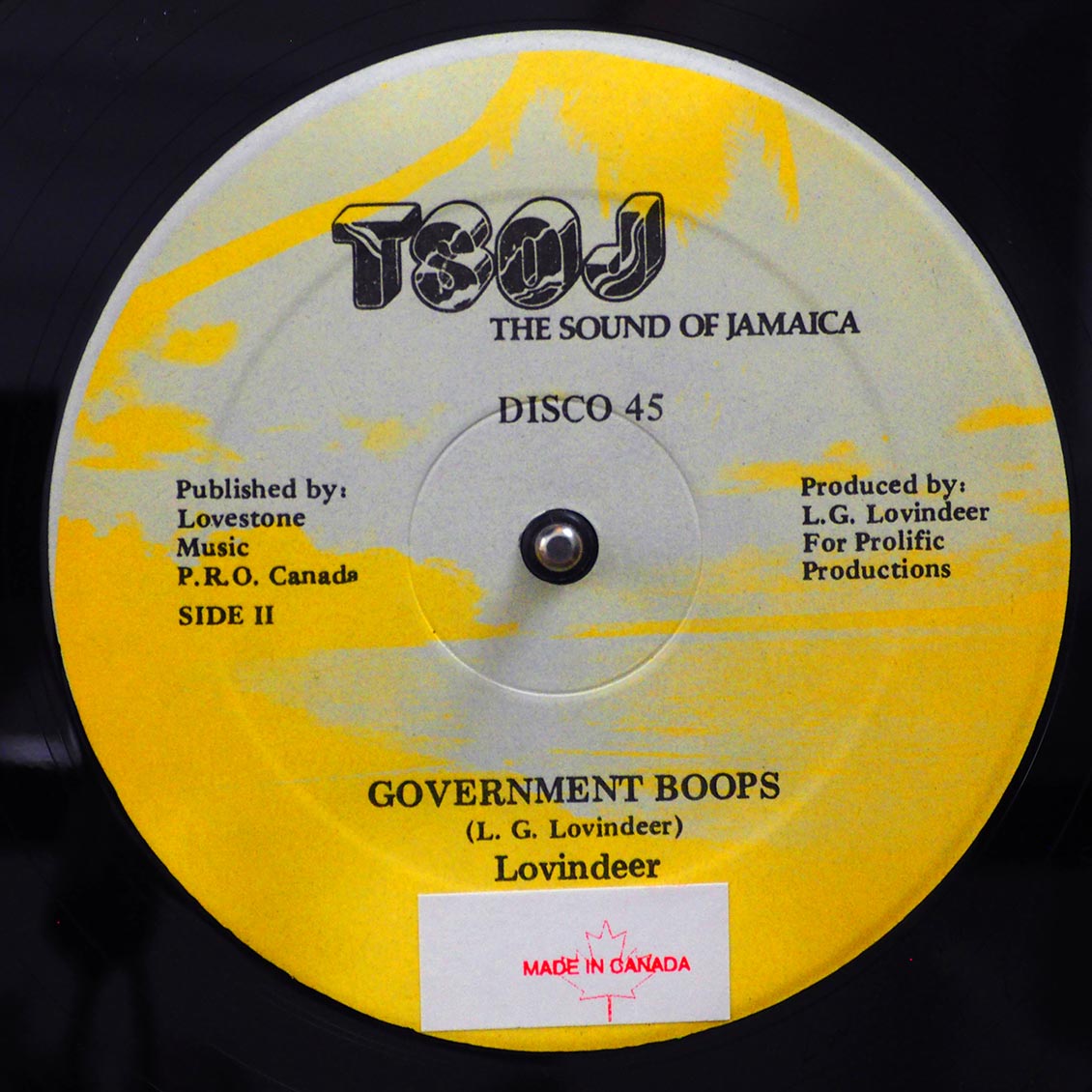 Lovindeer - Government Boops / Lovindeer - Rock My Soul (rhythm: "Boops AKA 5446") (orig. press)