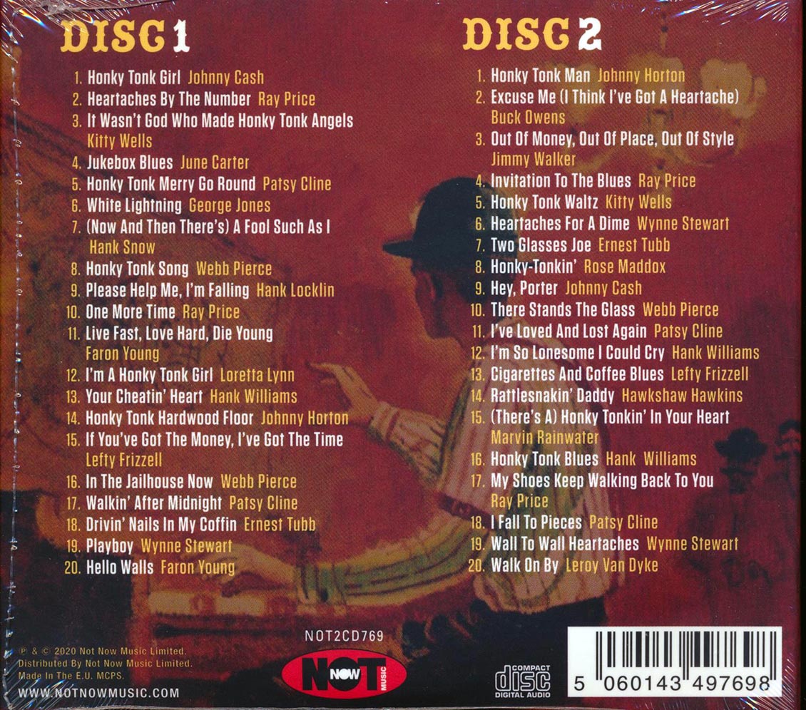 Johnny Cash, George Jones, Loretta Lynn, Patsy Cline, Etc. - Essential Honky Tonk (40 tracks) (2xCD)
