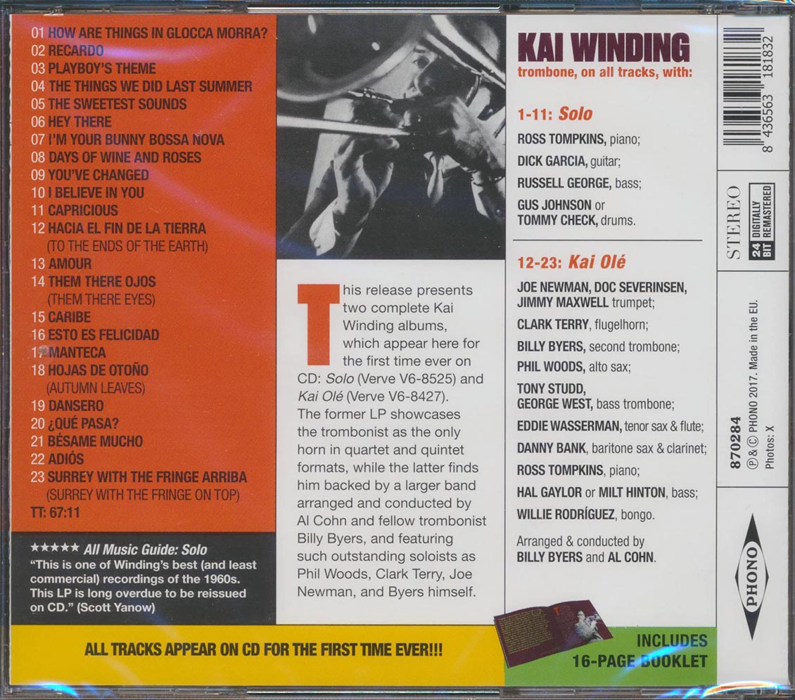 Kai Winding - Solo + Kai Ole (2 albums on 1 CD) (23 tracks) (incl. 16-page booklet) (24-bit mastering) (remastered)