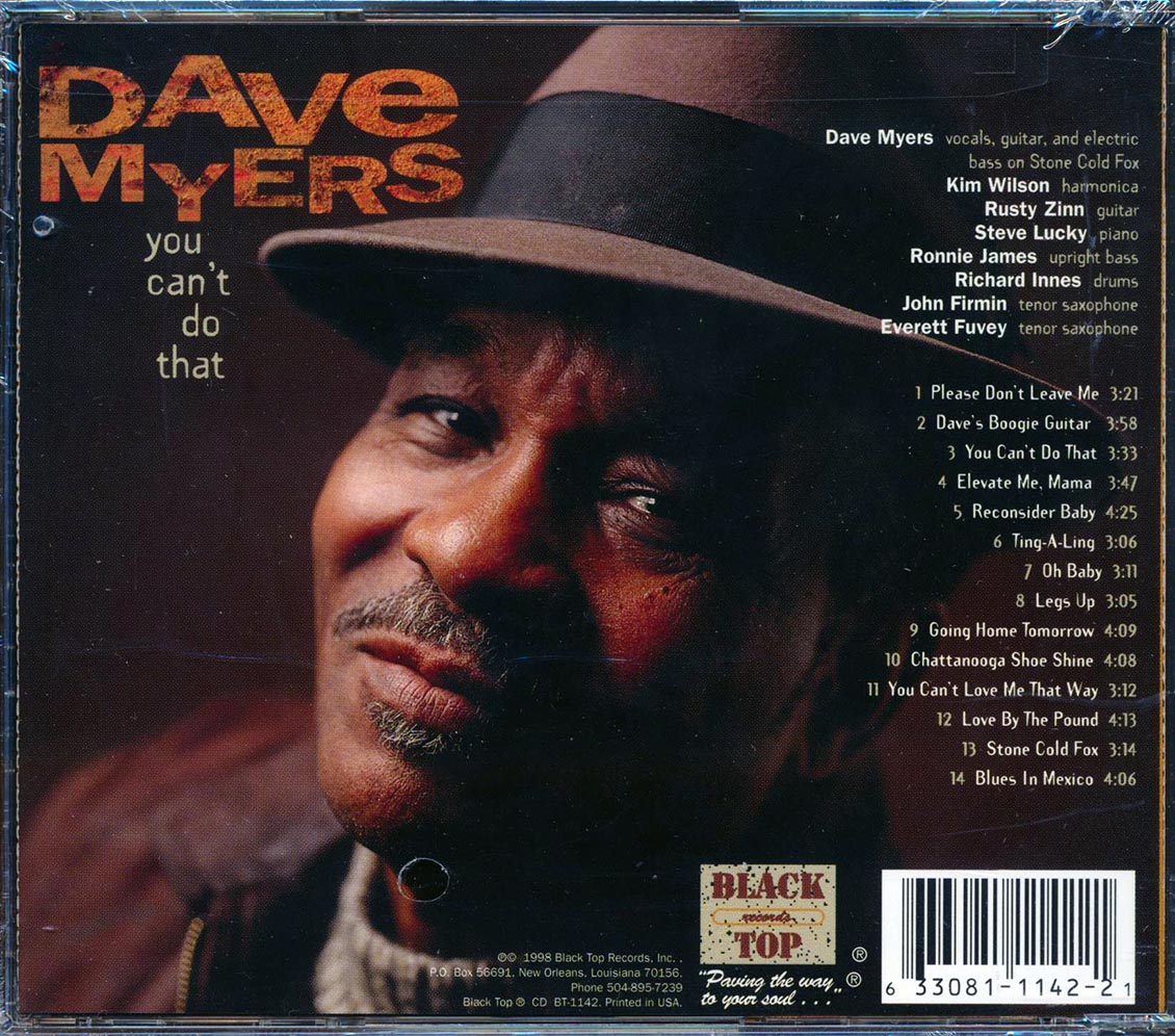 Dave Myers - You Can't Do That