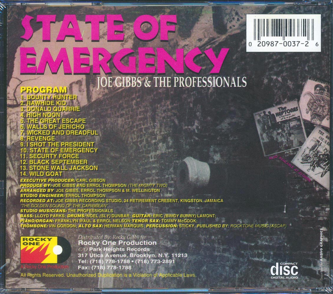 Joe Gibbs & The Professionals - State Of Emergency