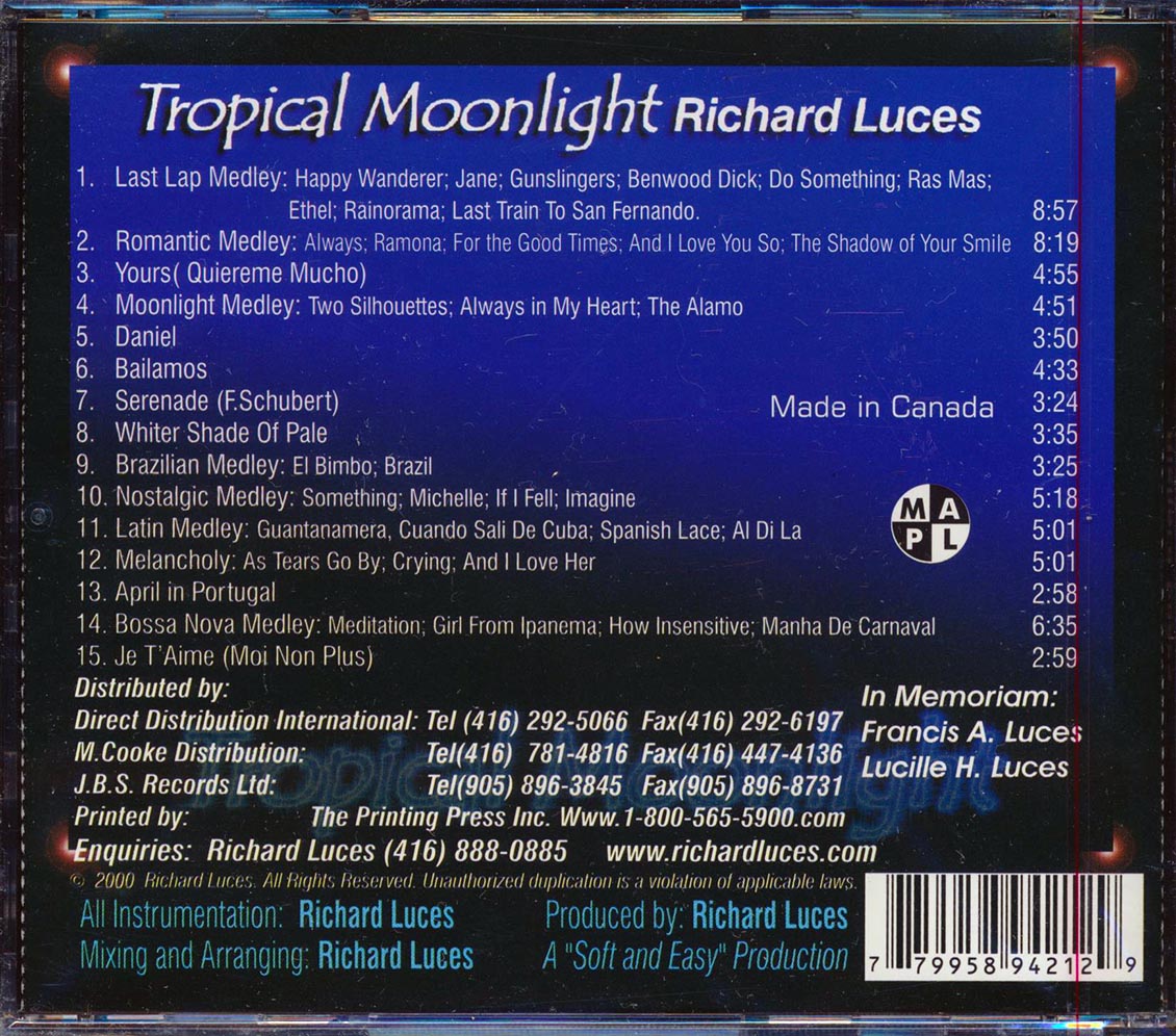 Richard Lucas - Tropical Moonlight