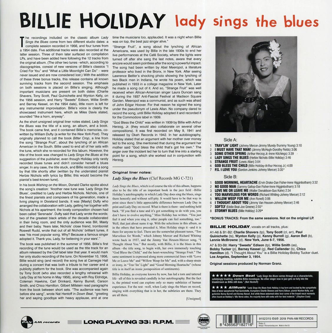 Billie Holiday - Lady Sings The Blues (+ 4 bonus tracks) (DMM) (ltd. ed.) (180g) (High-Def VV) (remastered)