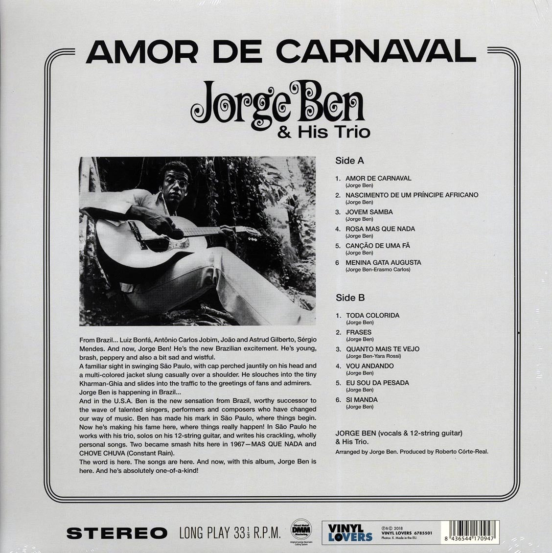 Jorge Ben & His Trio - Amor De Carnaval (DMM) (ltd. ed.) (180g) (High-Def VV)