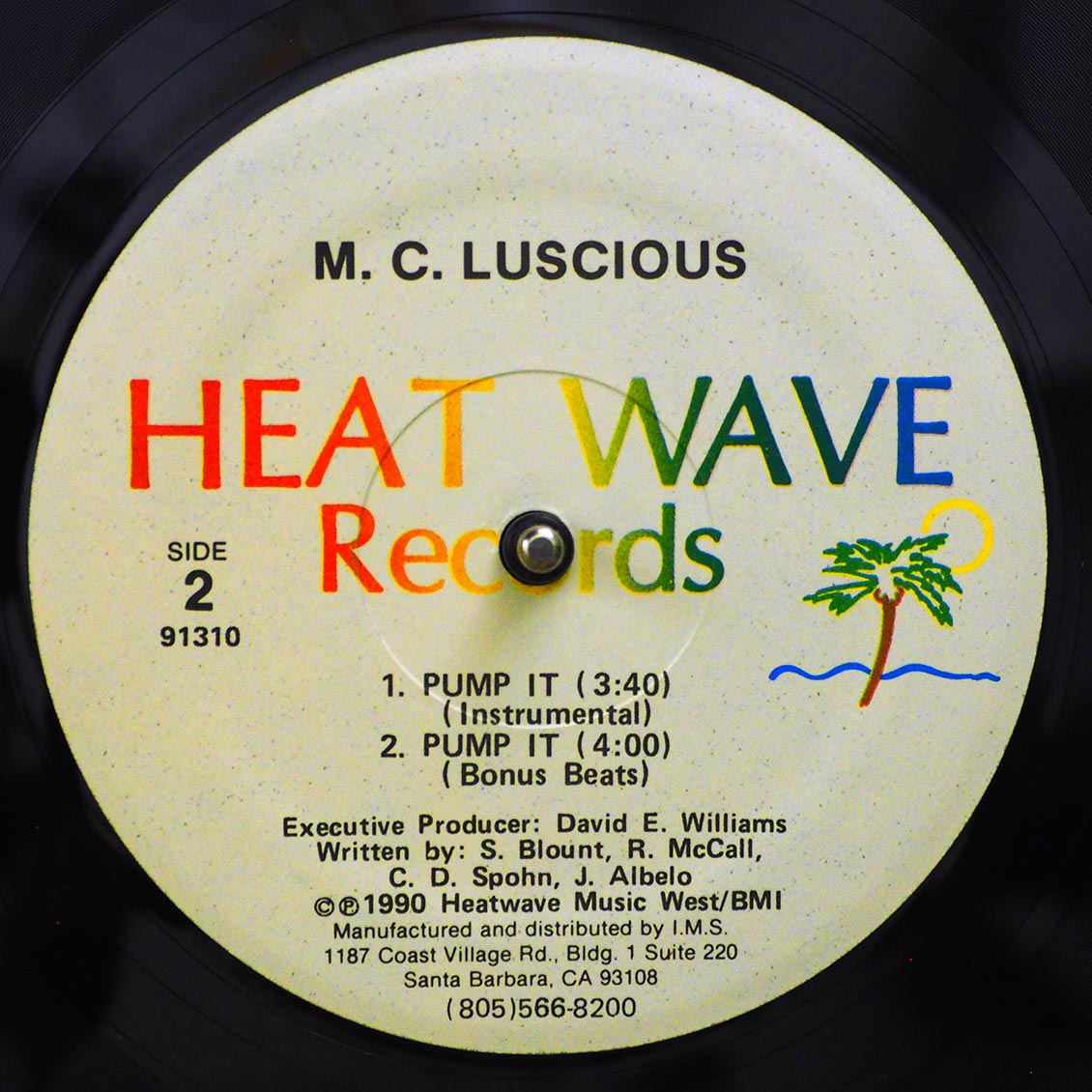 MC Luscious - Pump It (Radio Version); MC Luscious - Pump It (Club Version) / MC Luscious - Pump It (Instrumental); MC Luscious - Pump It (Bonus Beats) (orig. press)