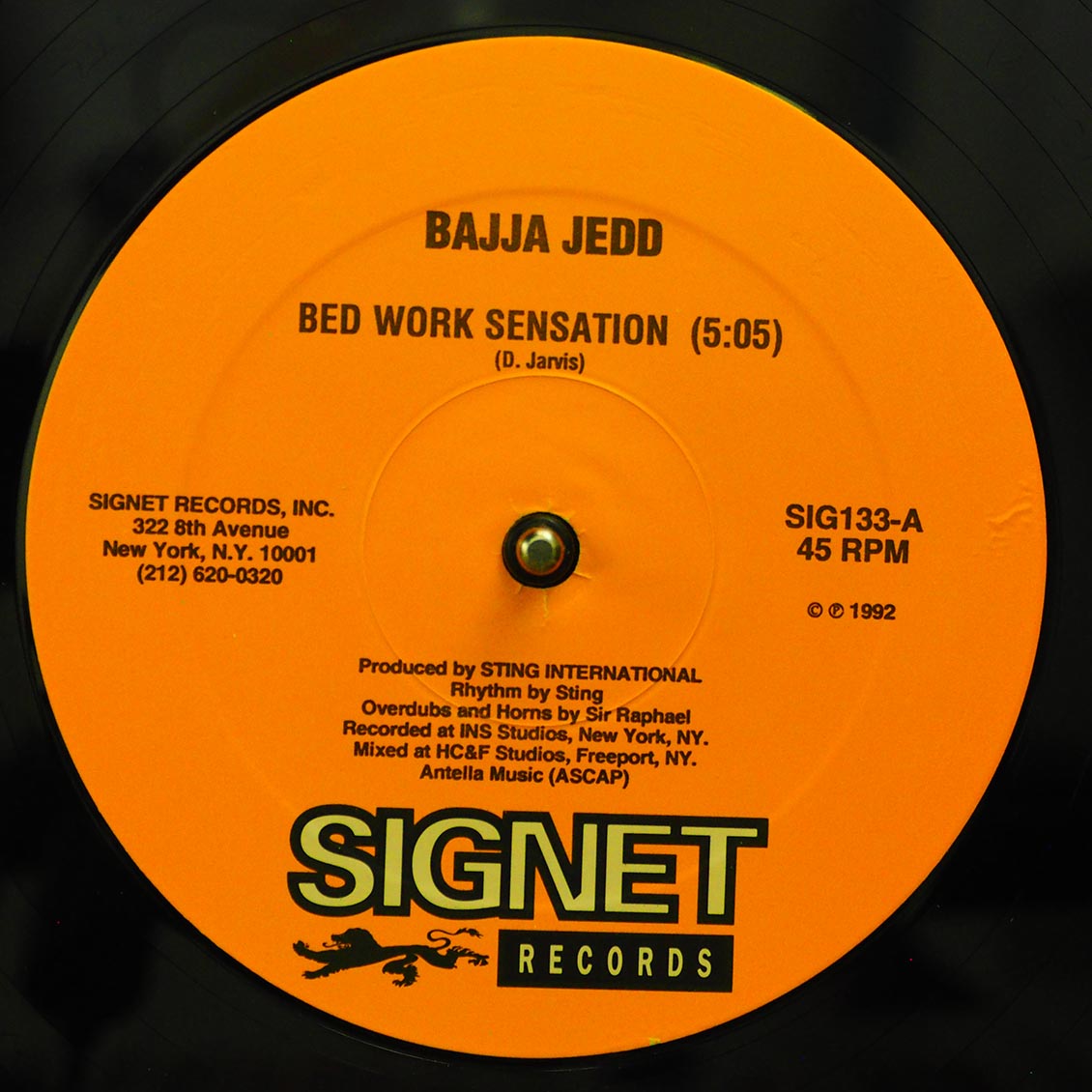 Bajja Jedd - Bed Work Sensation / Version (rhythm: "Shaggy - Oh Carolina") (orig. press)