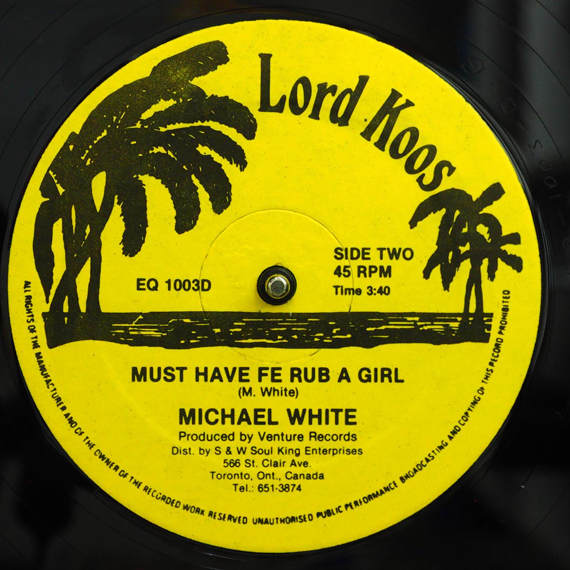 Michael White - Nice, Nice Girl (Extended Mix) / Michael White - Must Have Fe Rub A Girl (orig. press)