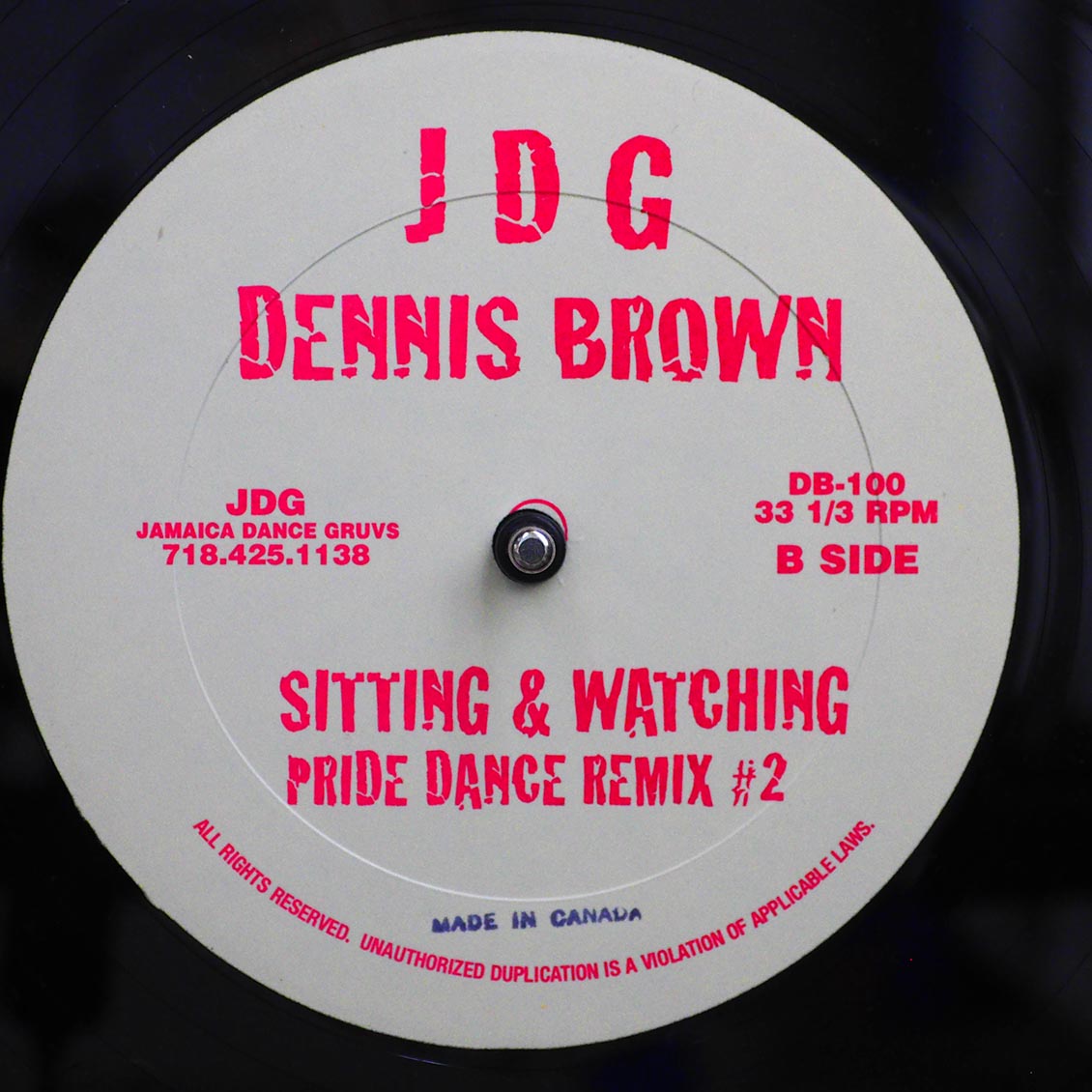 Dennis Brown - Sitting & Watching (Pride Dance Remix) / Dennis Brown - Sitting & Watching (Pride Dance Remix #2) (orig. press)