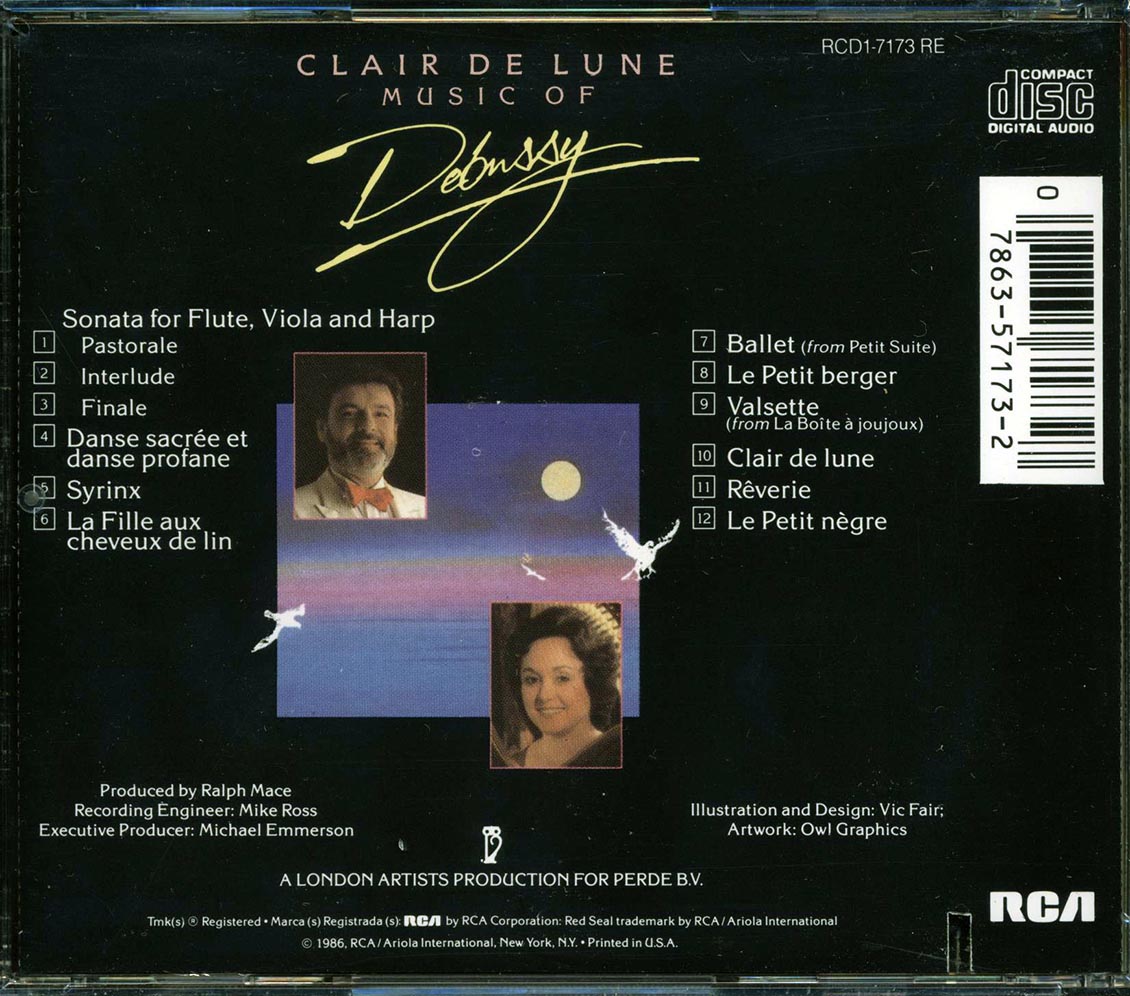 James Galway, Marisa Robles, Calire De Lune - Clair De Lune: Music Of Debussy (marked/ltd stock)