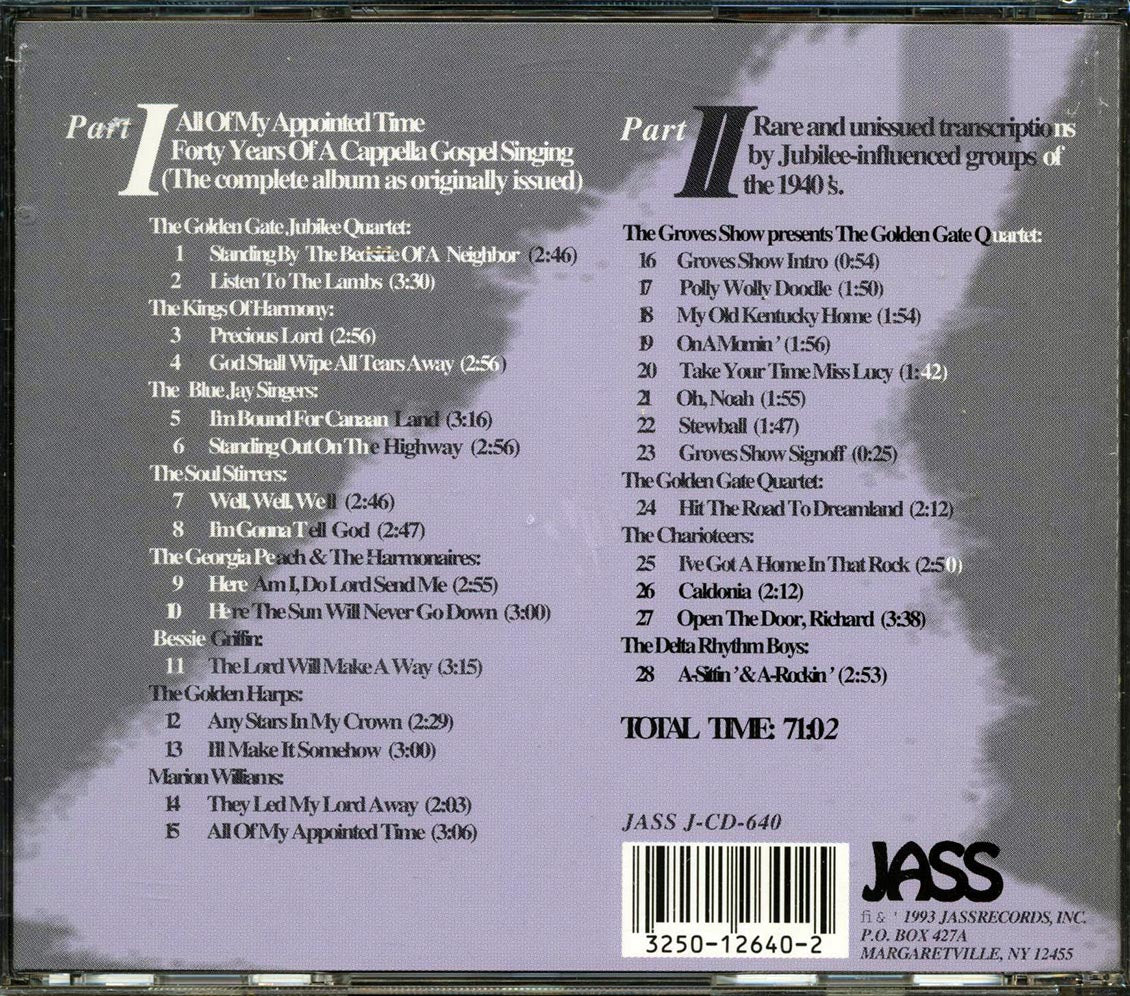 The Golden Gate Quartet, The Golden Harps, Etc. - All Of My Appointed Time: 40 Years Of A Cappella Gospel Singing (28 tracks)